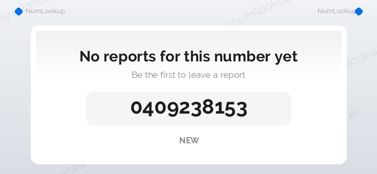 Phone number details for 0409238153