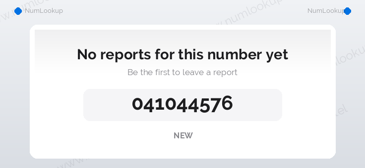 Phone number details for 041044576