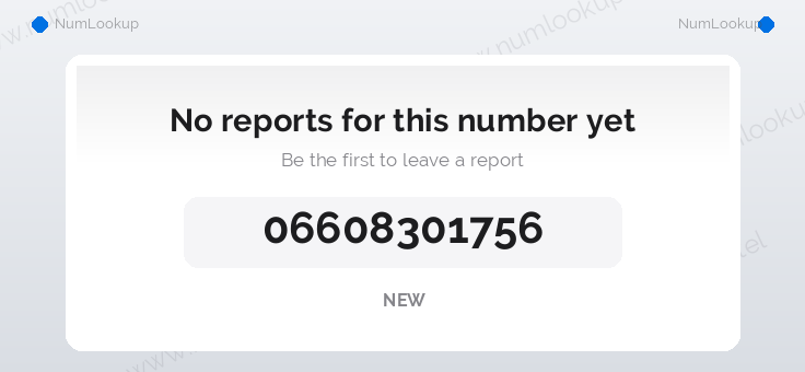 Phone number details for 06608301756