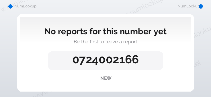 Phone number details for 0724002166