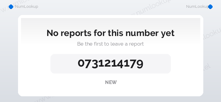 Phone number details for 0731214179