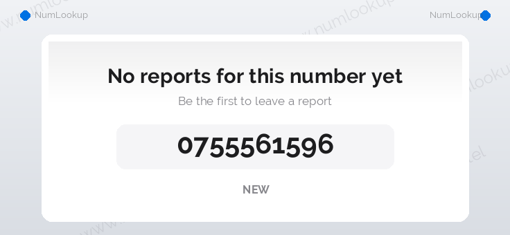 Phone number details for 0755561596