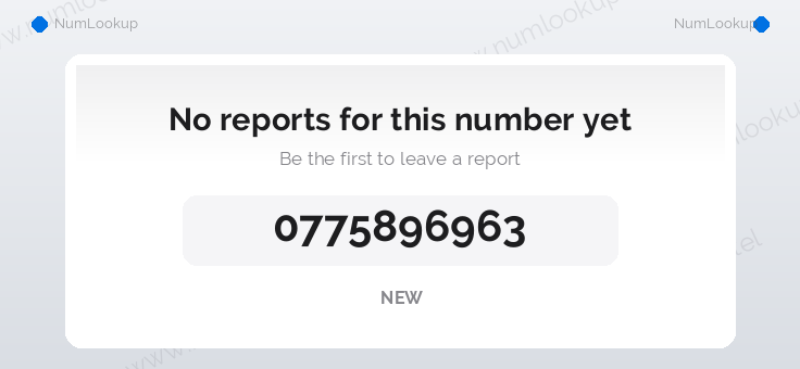 Phone number details for 0775896963