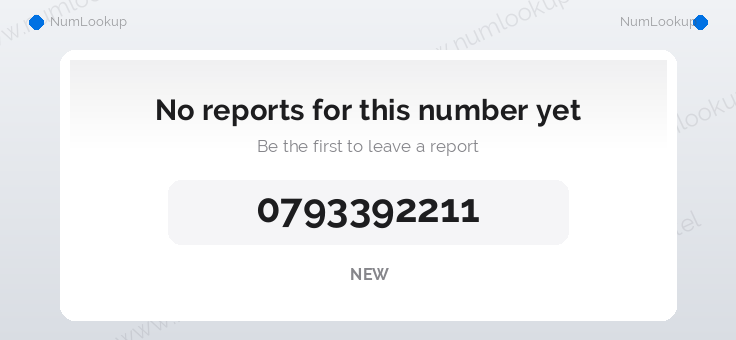 Phone number details for 0793392211