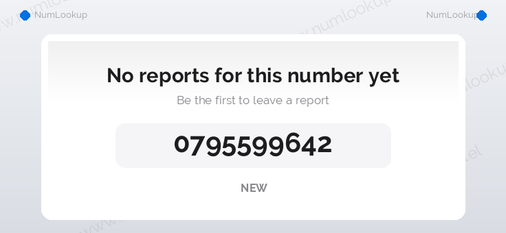 Phone number details for 0795599642