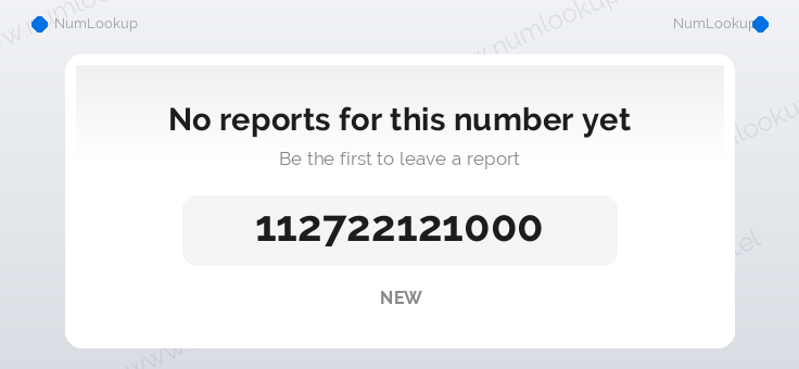 Phone number details for +112722121000
