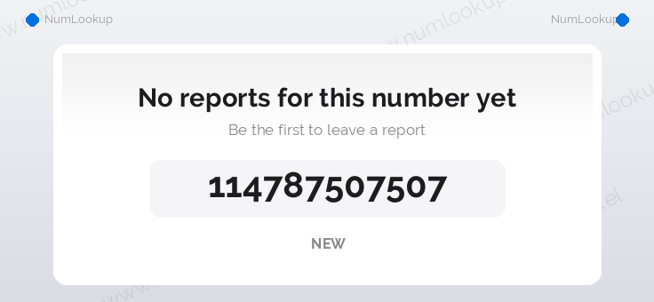 Phone number details for +114787507507