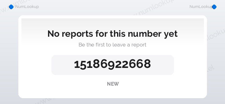 Phone number details for +15186922668