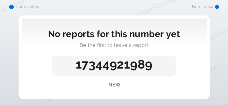 Phone number details for +17344921989