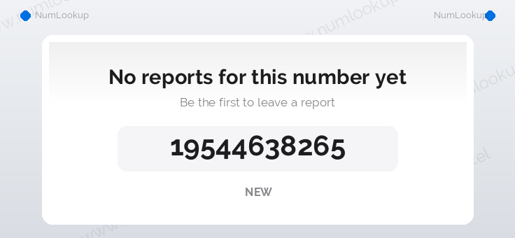 Phone number details for 19544638265