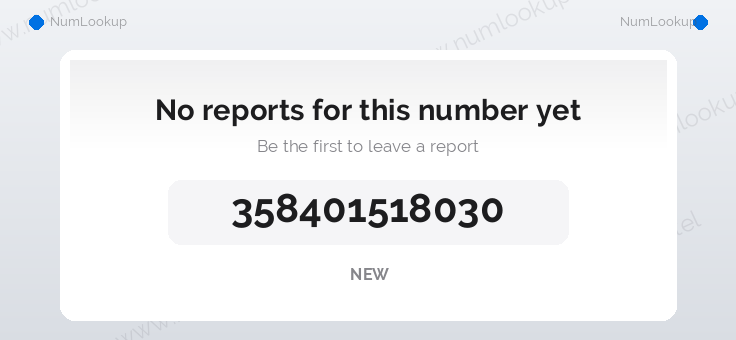 Phone number details for 358401518030