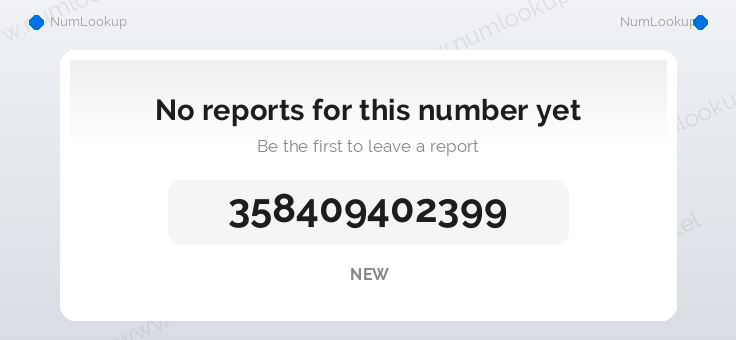 Phone number details for 358409402399