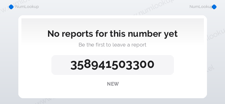 Phone number details for 358941503300