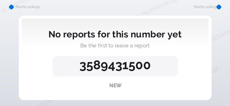 Phone number details for 3589431500