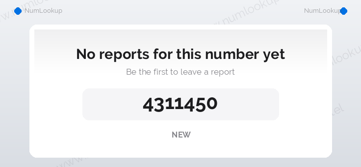 Phone number details for 4311450