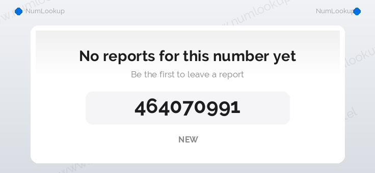 Phone number details for 464070991